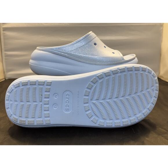 Crocs Sandals Crush Meta Pearl Slide Size 13M/15W Eur 48-49 Blue Calcite main image 5